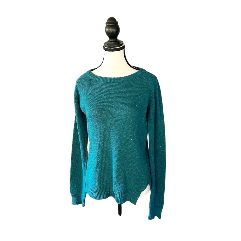 Women's Turquoise Sweater w/ Elbow Pads Fall/Winter